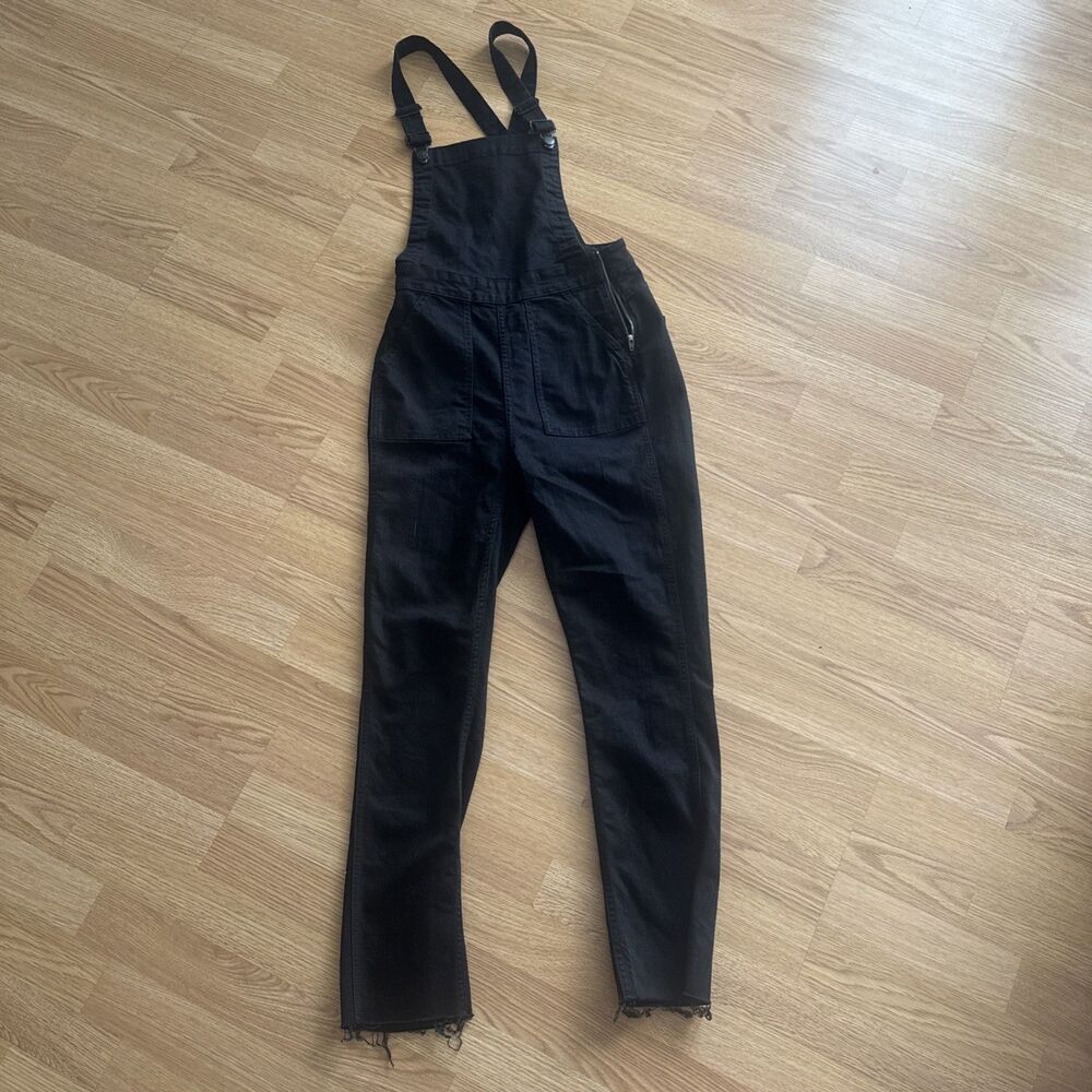 Madewell Small Black Denim Overall 27” Inseam